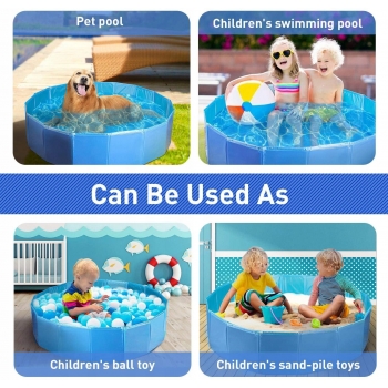 BASEN DLA PSA PSÓW 80x20cm SKŁADANY 100L OGRODOWY