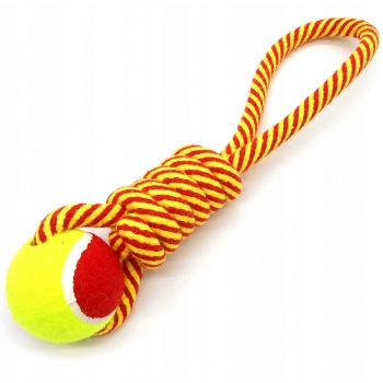 ZABAWKA PSA SZNUR PIŁKA TENIS SZARPAK GRYZAK 34CM