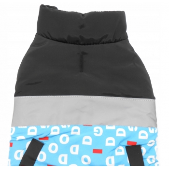 KURTKA ODBLASKOWA NA RZEPY NIEBIESKA GROSZKI 5XL
