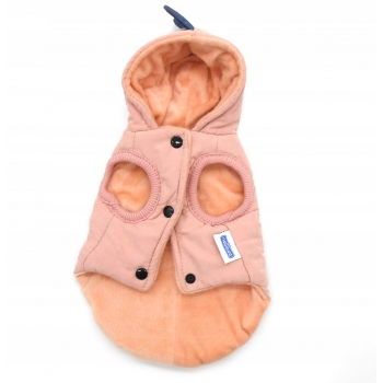 BLUZA Z KAPTUREM DINOZAUR RÓŻOWO-GRANATOWA M