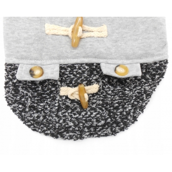 BLUZA Z KAPTUREM SZARY MELANŻ S