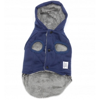 BLUZA Z KAPTUREM GRANAT MELANŻ M