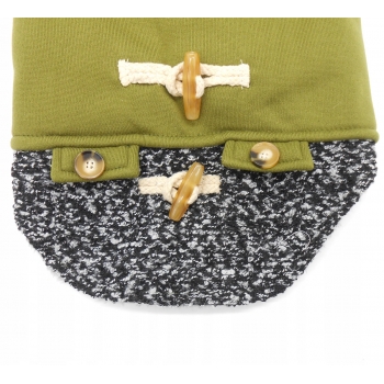 BLUZA Z KAPTUREM ZIELONY MELANŻ L
