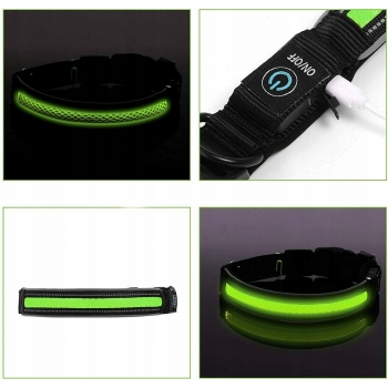 OBROŻA ŚWIECĄCA LED ŁADOWANA USB DLA PSA 41-51CM