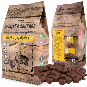 KARMA SUCHA WIEJSKA ZAGRODA INDYK Z JAGNIĘCINĄ 9KG