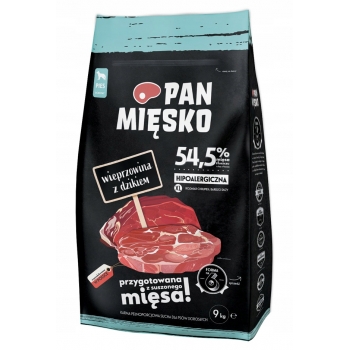 PAN MIĘSKO KARMA WIEPRZOWINA Z DZIKIEM 9KG XL