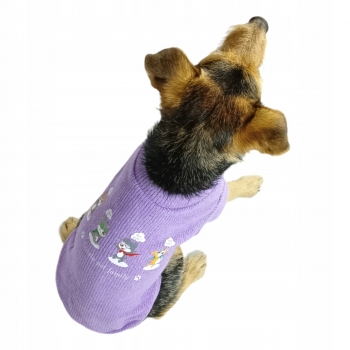 UBRANKO CIEPŁA MIĘKKA BLUZA W PRĄŻKI PSA L 35CM