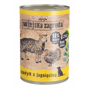 KARMA MOKRA WIEJSKA ZAGRODA Indyk z jagnięciną 400