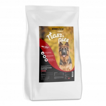 KARMA DLA PSA DOROSŁEGO Z WOŁOWINĄ NASZ PIES 15KG