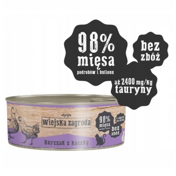 KARMA MOKRA dla kota KURCZAK Z KACZKĄ PUSZKA 85G