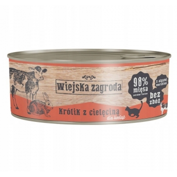 KARMA MOKRA dla kociąt KRÓLIK Z CIELĘCINĄ 85G