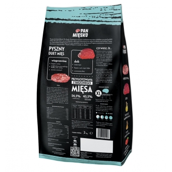 PAN MIĘSKO SUCHA KARMA WIEPRZOWINA Z DZIKIEM 3KG