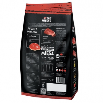 PAN MIĘSKO SUCHA KARMA WOŁOWINA Z KOZINĄ 3KG M
