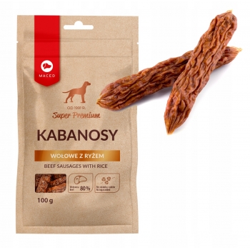 PRZYSMAK PSA KABANOSY KIEŁBASKI WOŁOWE Z RYŻEM