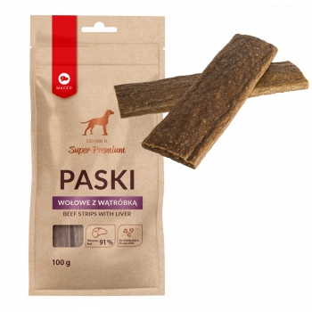 PRZYSMAK GRYZAK PSA PASKI WOŁOWE Z WĄTRÓBKĄ 100G