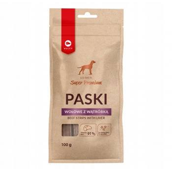 PRZYSMAK GRYZAK PSA PASKI WOŁOWE Z WĄTRÓBKĄ 100G