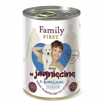 KARMA MOKRA FAMILY FIRST bogata w jagnięcinę 400g JUNIOR dla szczeniąt