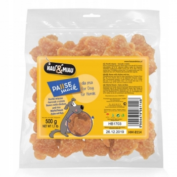 PAUSESNACK GRYZAK DLA PSA KOSTKA KURCZAK RYŻ 500G