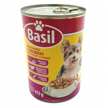 KARMA MOKRA PUSZKA PSA Z DROBIEM BASIL 10 x 415G