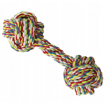 ZABAWKA DLA PSA MOCNY HANTEL SZNUR BAWEŁNIANY 25CM