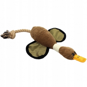 ZABAWKA PLUSZOWA KACZKA DLA PSA Z PISZCZAŁKĄ 45 CM