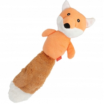 ZABAWKA PLUSZOWA LIS DLA PSA Z PISZCZAŁKĄ 35 CM