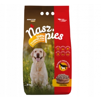 SUCHA KARMA DLA PSA WOŁOWINA 10KG + 2x1250g MOKRA
