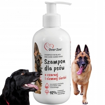 SZAMPON DLA PSÓW O CZARNEJ I CIEMNEJ SIERŚCI 250ML OVERZOO