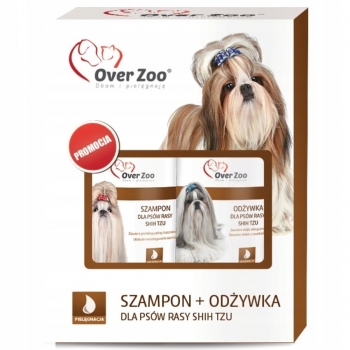 ZESTAW DWUPAK SZAMPON + ODŻYWKA DLA PSÓW RASY SHIH TZU 490ML