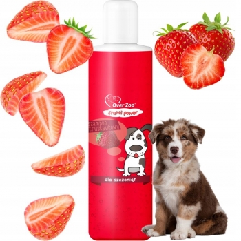 SZAMPON TRUSKAWKOWY DLA SZCZENIĄT 200ML OVERZOO