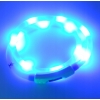 DŁUGA ŚWIECĄCA OBROŻA LED REGULOWANA DLA PSA KOTA 70CM NIEBIESKA SILIKONOWA