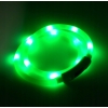 DŁUGA ŚWIECĄCA OBROŻA LED REGULOWANA DLA PSA KOTA 70CM ZIELONA SILIKONOWA