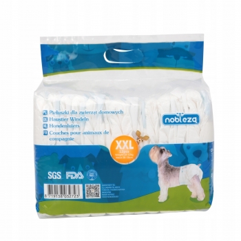 DUŻE PIELUCHY PAMPERSY MAJTKI HIGIENICZNE PSA SUCZKI PSÓW 18-32KG XXL 12SZT