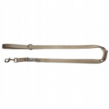 SMYCZ KHAKI PRZEPINANA TAŚMOWA DLA PSA REGULOWANA 1,6CM 120-220 CM