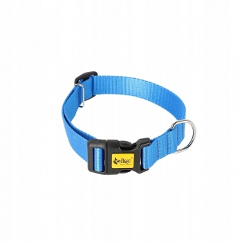MOCNA DUŻA NIEBIESKA OBROŻA PSA SPACEROWA REGULOWANA TAŚMOWA 2,5CM 31-49 CM