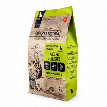 KARMA SUCHA PSA DOROSŁEGO WIEJSKA ZAGRODA KACZKA Z GRUSZKĄ 2KG CHRUPKI M
