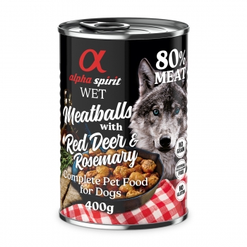 MEATBALLS KARMA MOKRA DLA PSA KLOPSIKI Z JELENIEM I ROZMARYNEM 400G