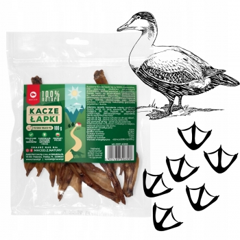 SUSZONE KACZE KACZA ŁAPKA GRYZAK NATURALNY dla PSA 100g 100%NATURA
