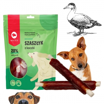PRZYSMAK SZASZŁYK Z KACZKI PAŁECZKI WOŁOWE Z KACZKĄ SMAKOŁYK DLA PSA 500G