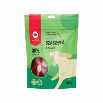 PRZYSMAK SZASZŁYK Z KACZKI PAŁECZKI WOŁOWE Z KACZKĄ SMAKOŁYK DLA PSA 500G