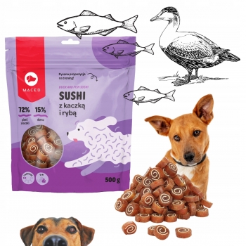 PRZYSMAK TRENINGOWY DLA PSA SUSHI KACZKA Z RYBĄ 500G
