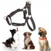 SZELKI SPACEROWE CZARNE EASY WALK DLA PSA REGULOWANE TAŚMA 3CM 70-105 CM