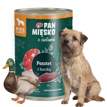 KARMA MOKRA PASZTET Z ZIOŁAMI Z KACZKĄ DLA PSA PSÓW PAN MIĘSKO 400G