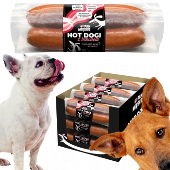PRZYSMAK SMAKOŁYK KIEŁBASKI HOT DOG Z BEKONEM DLA PSA PSÓW 4SZT 220G