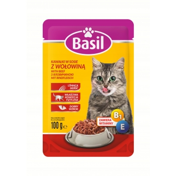 KARMA MOKRA SASZETKA Z WOŁOWINĄ KAWAŁKI W SOSIE DLA KOTA KOTÓW 12 X 100G