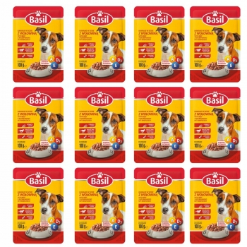 KARMA MOKRA SASZETKA Z WOŁOWINĄ KAWAŁKI W SOSIE DLA PSA PSÓW 12 X 100G