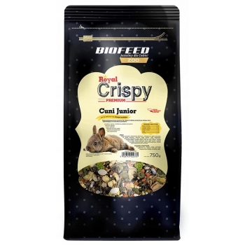 KARMA POKARM JEDZENIE DLA KRÓLIKA KRÓLIKÓW ROYAL CRISPY CUNI JUNIOR 0,75KG