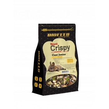 KARMA POKARM JEDZENIE DLA KRÓLIKA KRÓLIKÓW ROYAL CRISPY CUNI JUNIOR 2KG