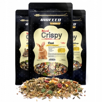 KARMA POKARM JEDZENIE DLA KRÓLIKA KRÓLIKÓW ROYAL CRISPY CUNI JUNIOR 2KG