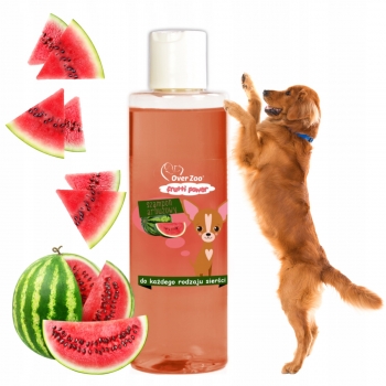 SZAMPON ARBUZOWY DLA PSÓW KAŻDY RODZAJ SIERŚCI 200ML OVERZOO FRUTTI POWER